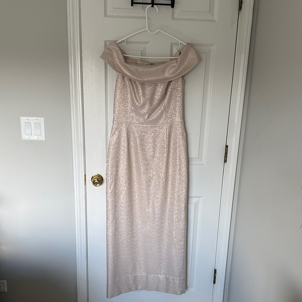 Elegant Off-Shoulder Pink Dress